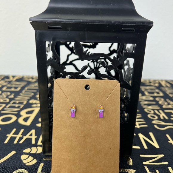 Halloween Earrings - Candles - Picture 2 of 3